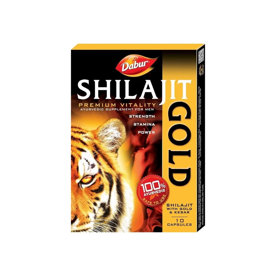 Dabur Shilajit Gold Capsules - With Gold, Kesar & Ashwagandha